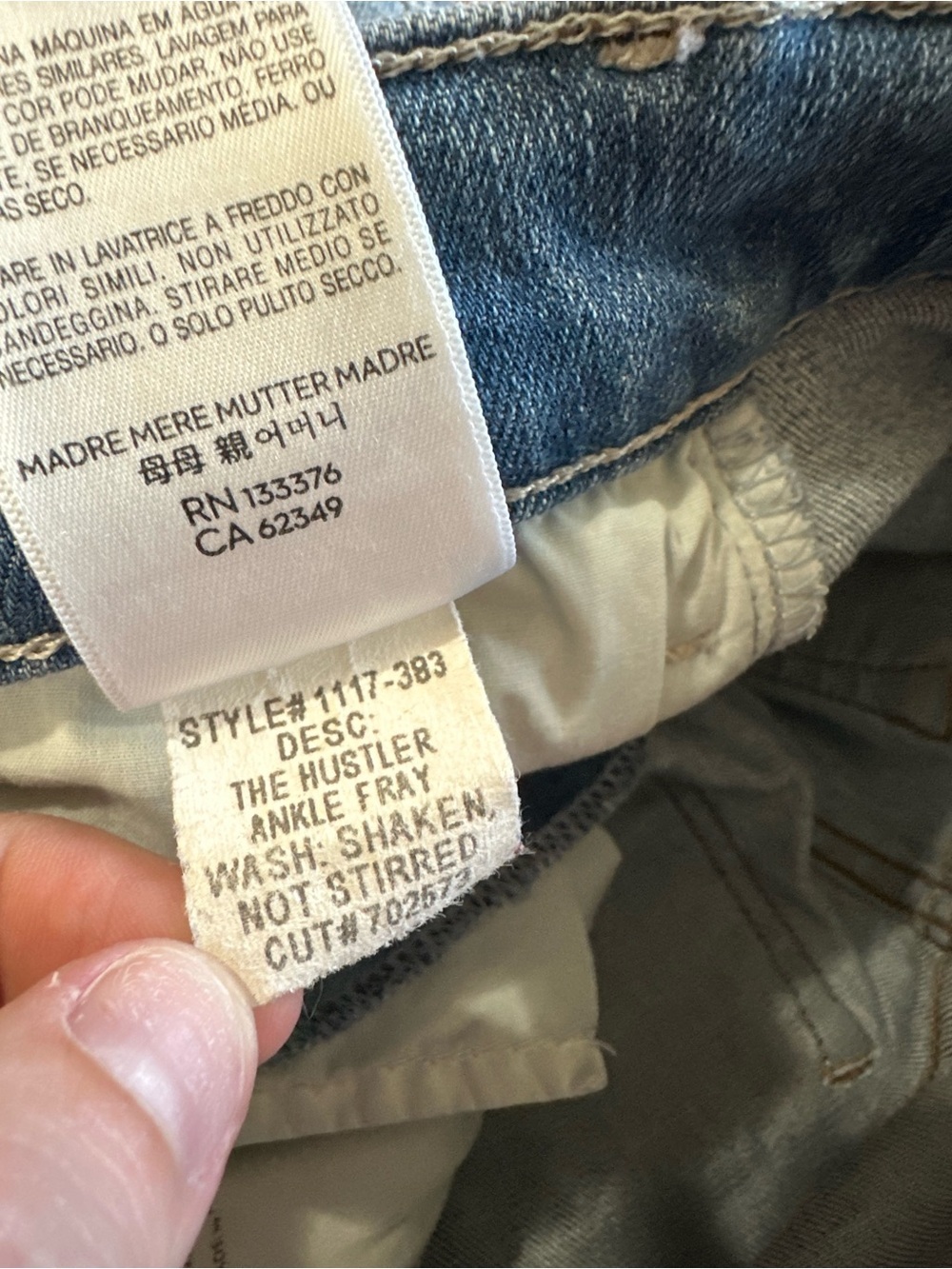 Mother The Hustler Ankle Fray in Shaken, Not Stirred size 26 designer jeans - Picture 6 of 11